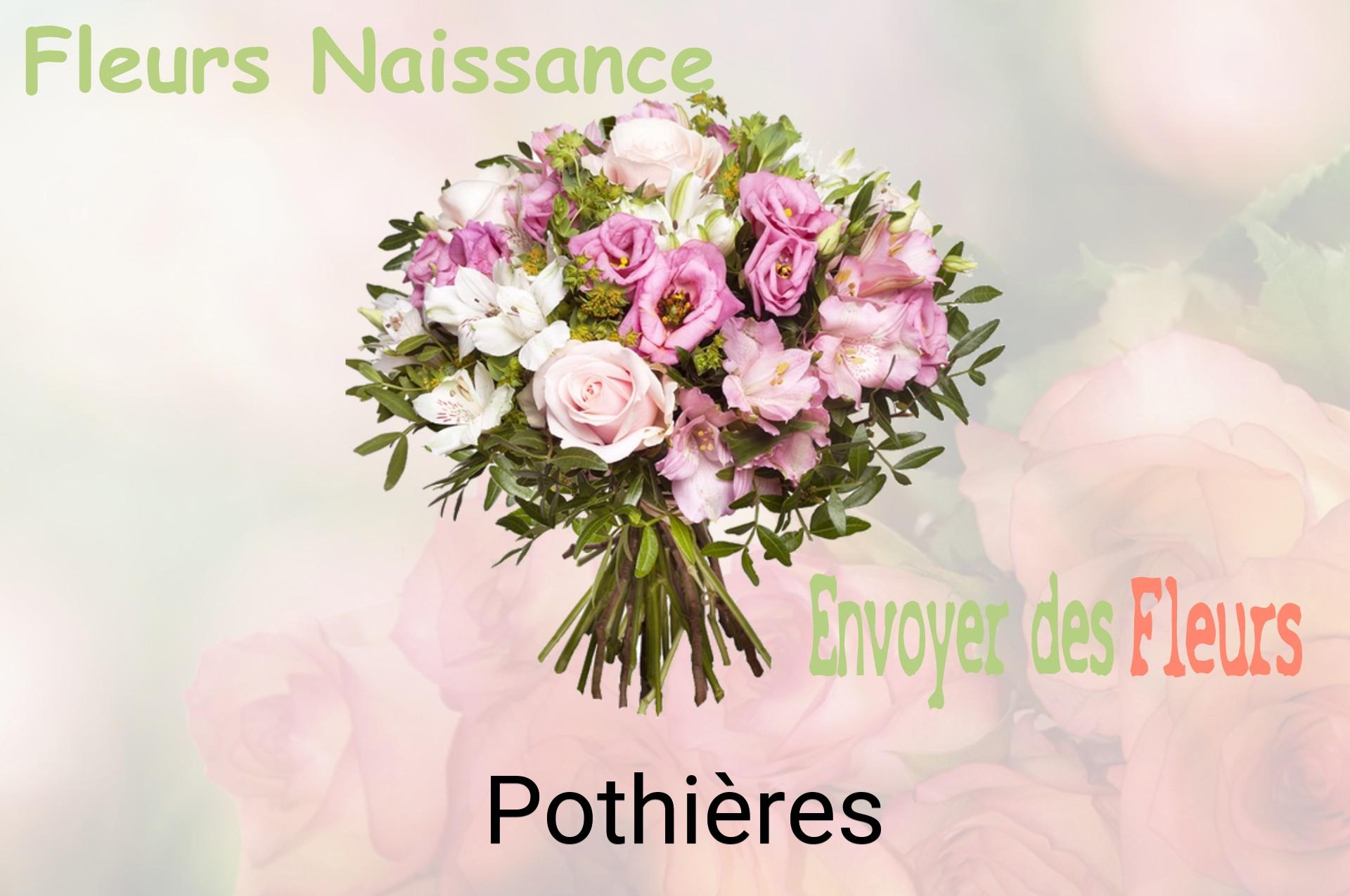 Bouquet de fleurs de naissance livré à Pothières